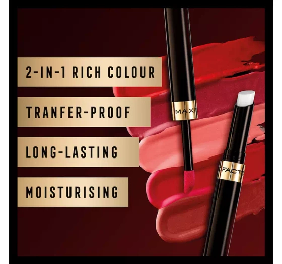 Max Factor Lipfinity pomadka 140 Charming 2,3 ml Top Coat 1,9 g