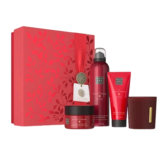 Rituals The Ritual Of Ayurveda zestaw prezentowy pianka do mycia ciała krem peeling świeca