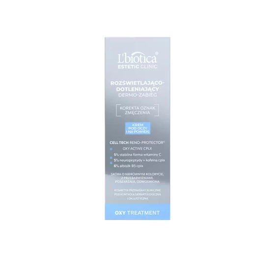 L'Biotica Estetic Clinic Oxy Treatment rozświeltawiająco-dotleniający krem pod oczy i na powieki 15 ml