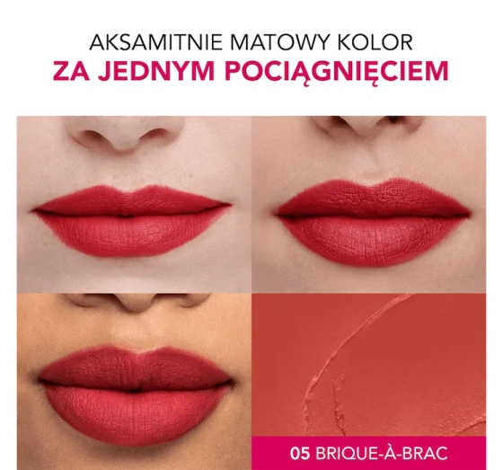 Bourjois Rouge Velvet Lipstick matowa pomadka do ust 05 Brique-a-brac 2,4 g