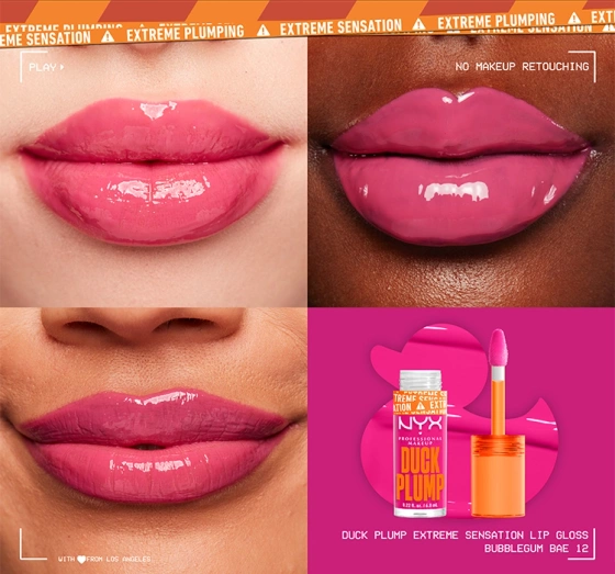 NYX Professional Makeup Duck Plump powiększający błyszczyk do ust 12 Bubblegum Bae 6,8 ml