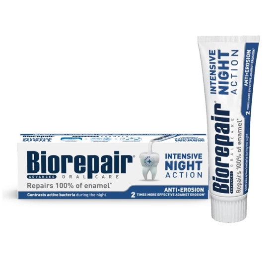Biorepair Oral Care Advanced intensywna nocna regeneracja pasta do zębów 75 ml