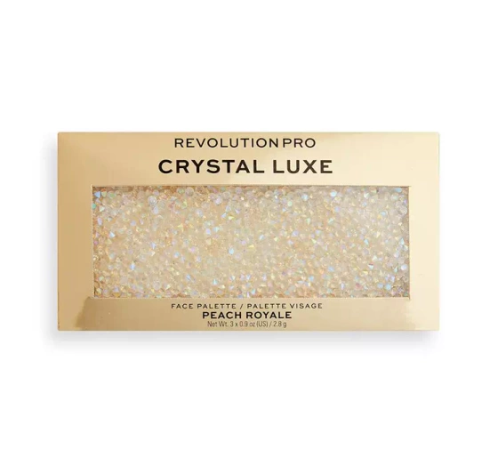 Revolution Pro Crystal Luxe paleta do konturowania Peach Royale 3x2,8g
