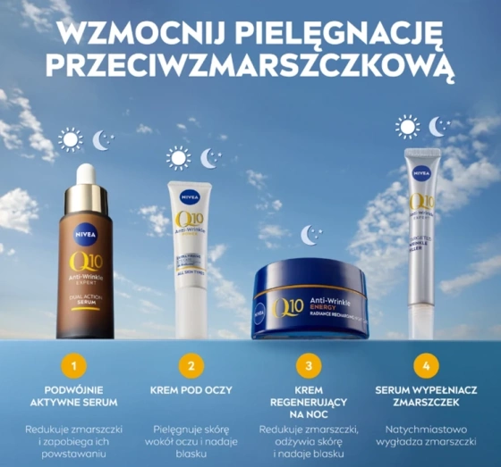 NIVEA Q10 Przeciwzmarszczkowa Energia regenerujący krem do twarzy na noc 50 ml
