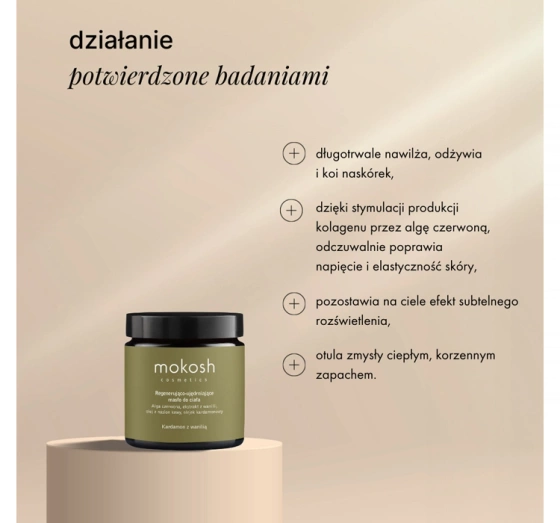Mokosh regenerująco-ujędrniające masło do ciała Kardamon z Wanilią 120ml