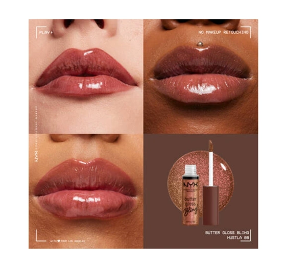 NYX Professional Makeup Butter Gloss Bling błyszczyk do ust 08 Hustla 8 ml