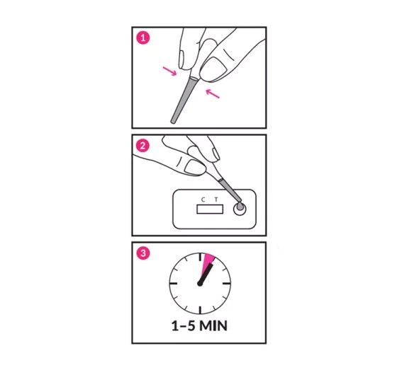 Hydrex super czuły płytkowy test ciążowy HCG Pink 1 sztuka