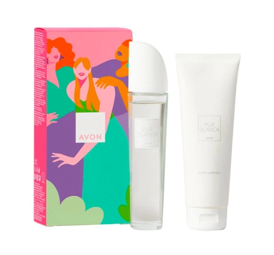 Avon Pur Blanca woda toaletowa spray 50 ml balsam do ciała 125 ml