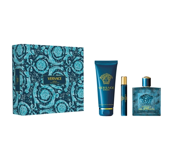 Versace Eros woda toaletowa spray 100 ml 10 ml żel pod prysznic 150 ml
