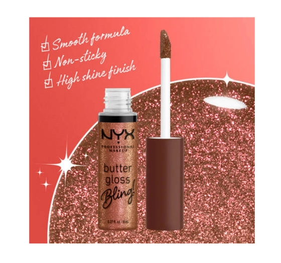 NYX Professional Makeup Butter Gloss Bling błyszczyk do ust 08 Hustla 8 ml
