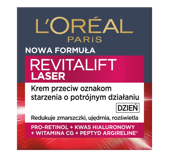 L'Oréal Paris Revitalift Laser X3 krem przeciwstarzeniowy o potrójnym działaniu na dzień 50 ml