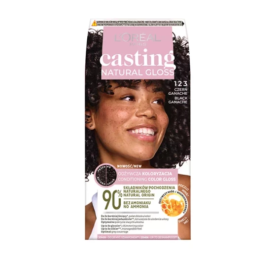 L'Oréal Paris Casting Natural Gloss farba do włosów 123 Czerń ganache