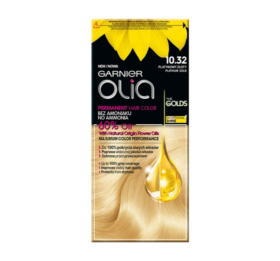 Garnier Olia trwała farba do włosów bez amoniaku 10.32 Platynowy Złoty