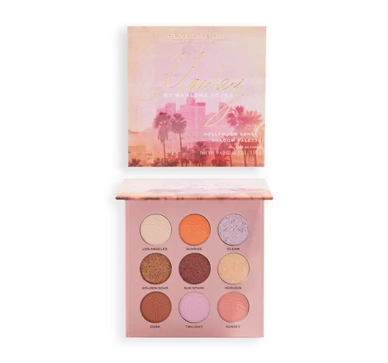 Makeup Revolution x Marley paleta cieni do powiek Hollywood Sunset 5,85g