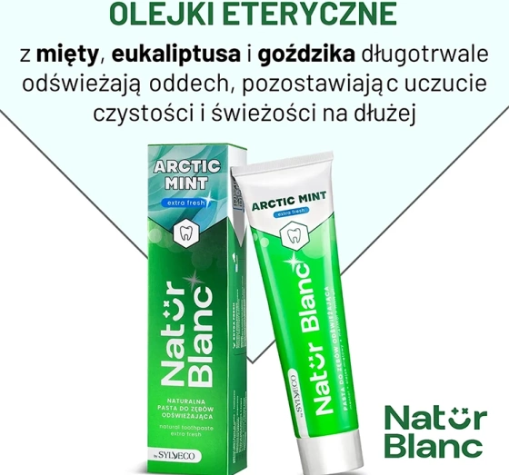 Sylveco Natur Blanc odświeżająca pasta do zębów Arctic Mint 100ml