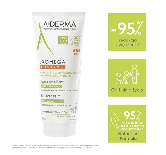 A-Derma Exomega Control balsam emolient przeciw drapaniu 200 ml