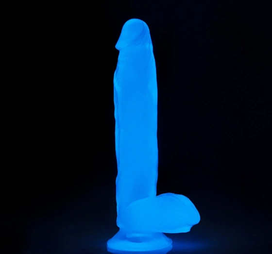 Dildo z przyssawką świecące w ciemności