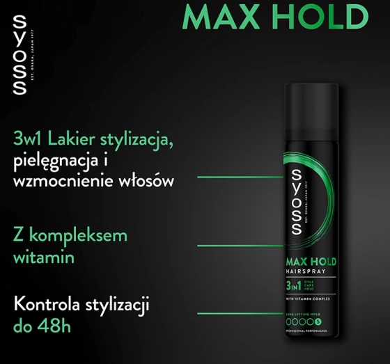 Syoss Max Hold utrwalający lakier do włosów 300ml