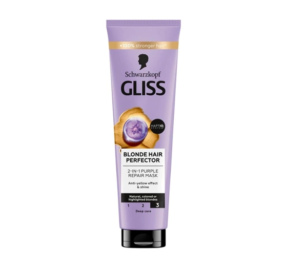 Gliss Blond Hair Perfector maska do włosów blond naturalnych, farbowanych, rozjaśnianych 150ml