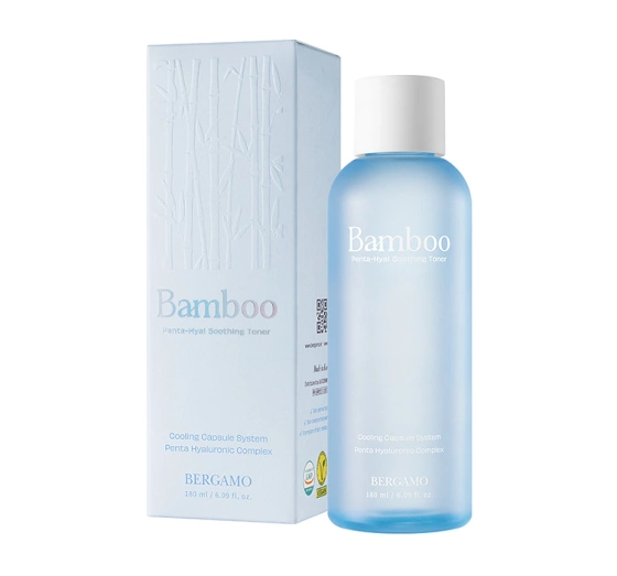 Bergamo Bamboo intensywnie nawilżający tonik do twarzy z bambusem i hialuronem 180 ml