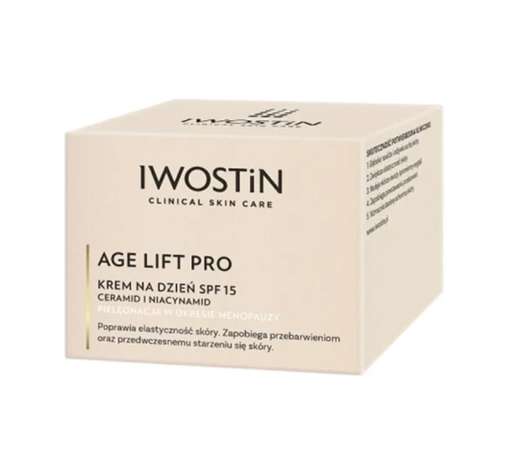 Iwostin Age Lift Pro krem na dzień SPF15 dla skóry dojrzałej w okresie menopauzy 50 ml