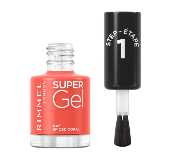 Rimmel Super Gel żelowy lakier do paznokci 047 Spiced Coral 12ml