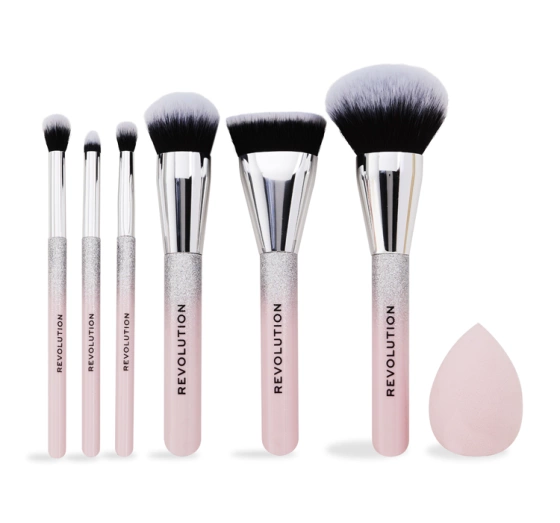 Makeup Revolution Glam Up Brush gąbeczka zestaw pędzli do makijażu