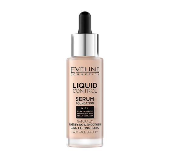 Eveline Cosmetics Liquid Control HD podkład do twarzy 002 Soft Porcelain 32 ml