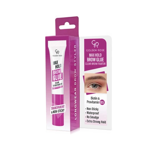 Golden Rose Max Hold Brow Glue wodoodporny klej do stylizacji brwi Transparent 7 ml