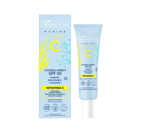 Bielenda C Marine Care głęboko nawilżająco-ochronny hydro-krem SPF50 z witaminą C 40 ml