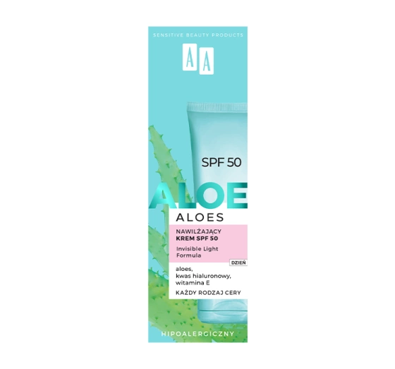 AA Aloes nawilżający krem do twarzy na dzień SPF50 40 ml