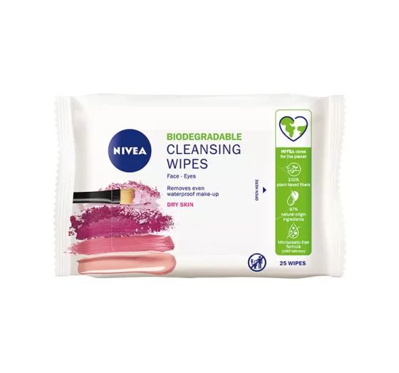 NIVEA biodegradowalne chusteczki do demakijażu cera sucha 25 sztuk
