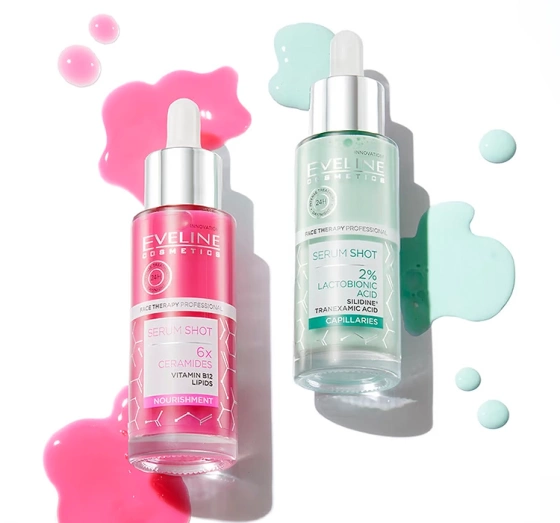 Eveline Cosmetics Serum Shot 6 x Ceramidy odżywcze serum do twarzy 30 ml
