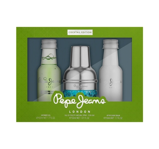 Pepe Jeans Cocktail Edition for Him woda toaletowa spray 30 ml żel 50 ml balsam po goleniu 50 ml