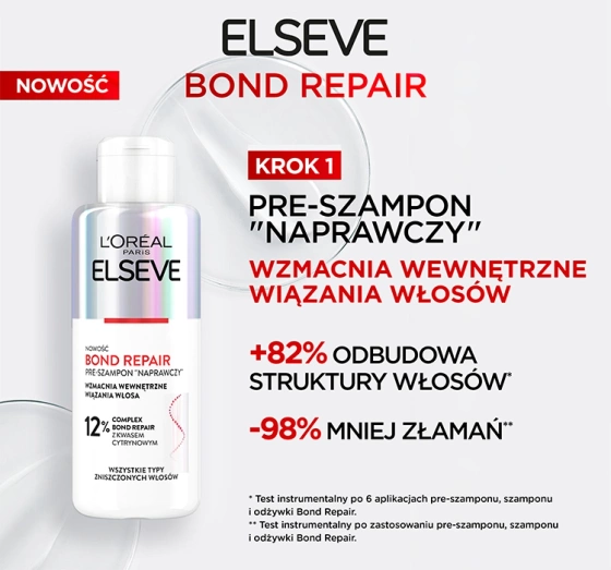 L'Oréal Paris Elseve Bond Repair pre-szampon naprawczy do włosów zniszczonych 200 ml