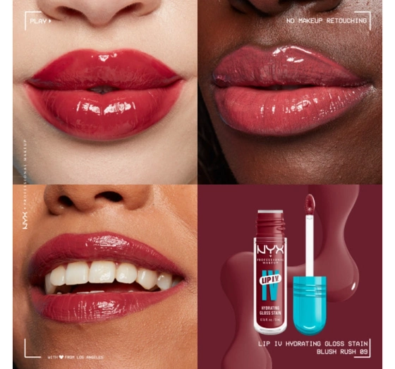 NYX Professional Makeup Lip IV Hydrating Gloss Serum błyszczyk do ust 10 Berry Thirsty 5 ml
