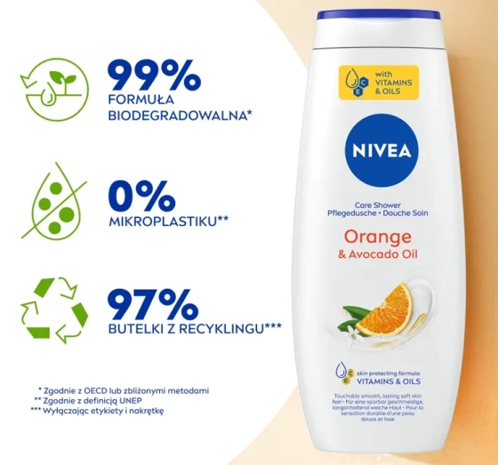 NIVEA Orange&Avocado Oil pielęgnujący żel pod prysznic 500 ml