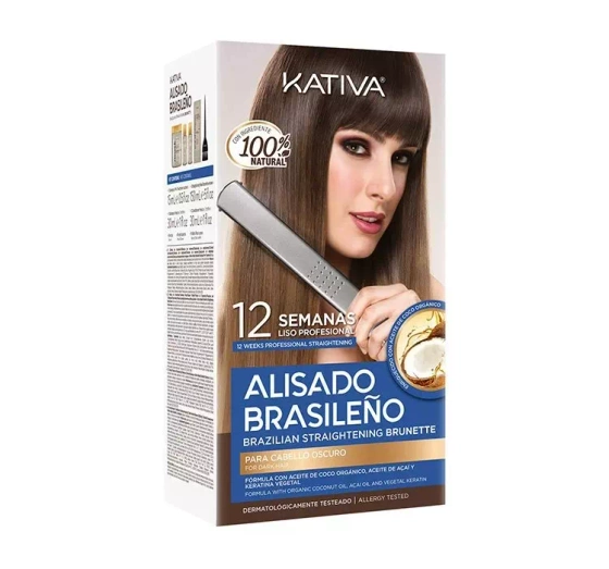 Kativa Alisado Brasileno zestaw do keratynowego prostowania włosów dla brunetek