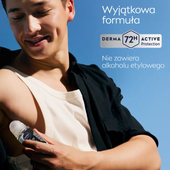 NIVEA MEN Black&White Invisible Fresh antyperspirant roll-on dla mężczyzn 50 ml