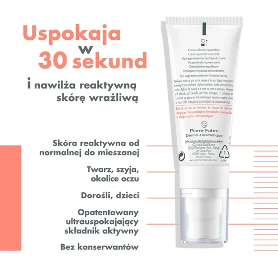Avène Tolerance Control krem łagodząco-regenerujący 40 ml