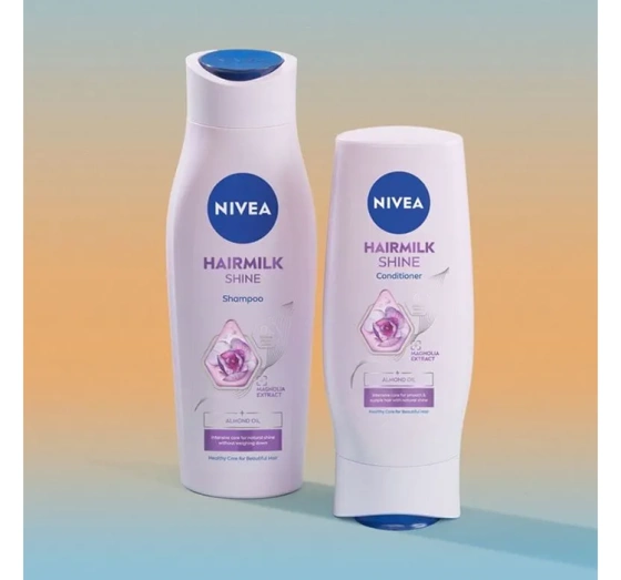 NIVEA Hairmilk Shine odżywka do włosów dla naturalnego połysku 200 ml