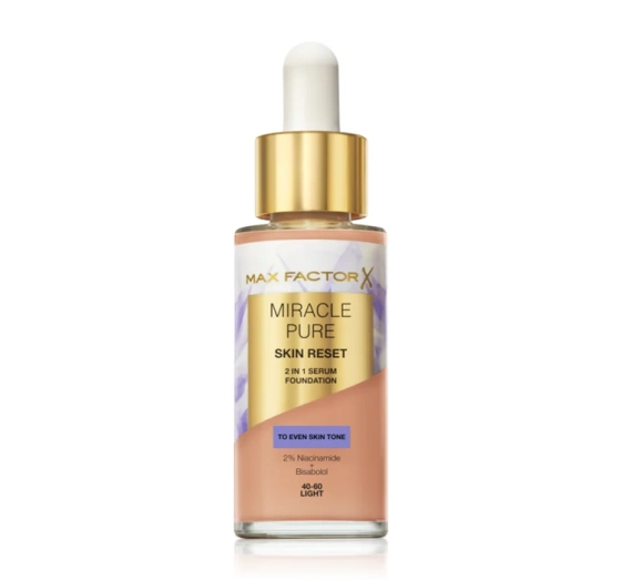 Max Factor Miracle Pure Skin Reset podkład-serum do twarzy 40-60 Light 30 ml