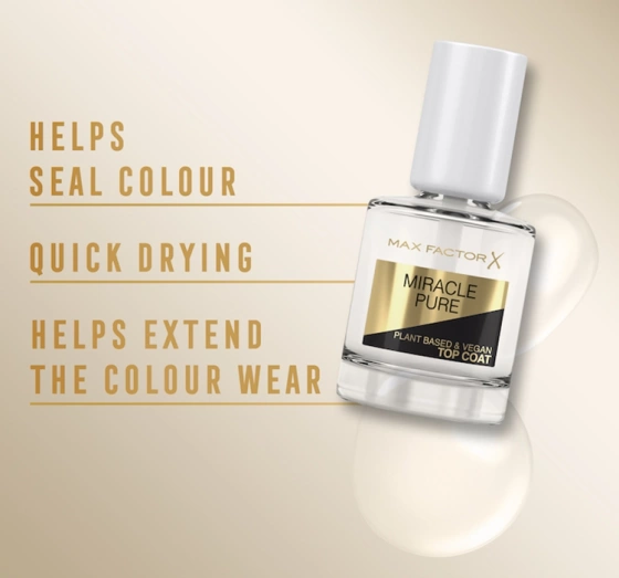 Max Factor Miracle Pure top coat lakier nawierzchniowy do paznokci 12 ml