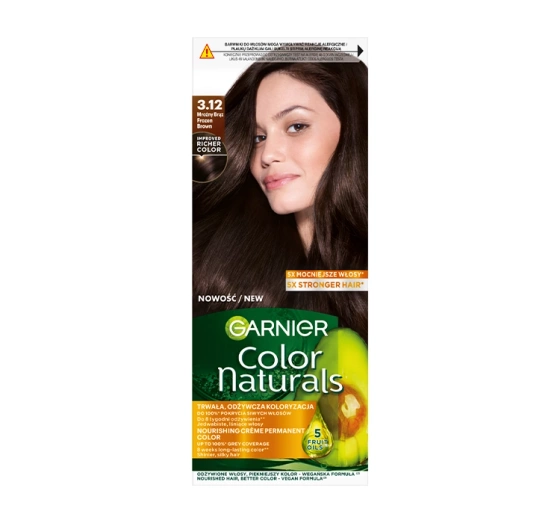 Garnier Color Naturals trwała farba do włosów 3.12 Mroźny Brąz