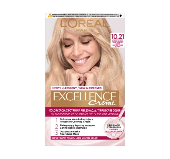 L'Oréal Paris Excellence Créme farba do włosów 10.21 Bardzo jasny perłowy blond