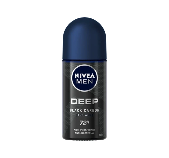 NIVEA MEN Deep 72h antybakteryjny antyperspirant roll-on z węglem 50 ml