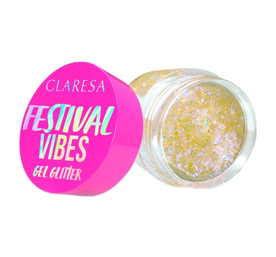 Claresa Festival Vibes brokat w żelu do twarzy i ciała 01 Crazy In Love 9,5 g