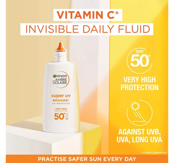 Garnier Ambre Solaire Super UV Vitamin C fluid przeciw przebarwieniom SPF50 40 ml