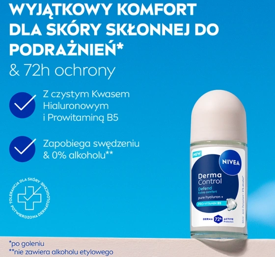 NIVEA Derma Control antyperspirant w kulce dla kobiet Defend 50 ml