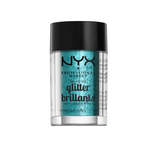 NYX Professional Makeup Glitter Brillants brokat do twarzy i ciała 03 Teal 2,5 g